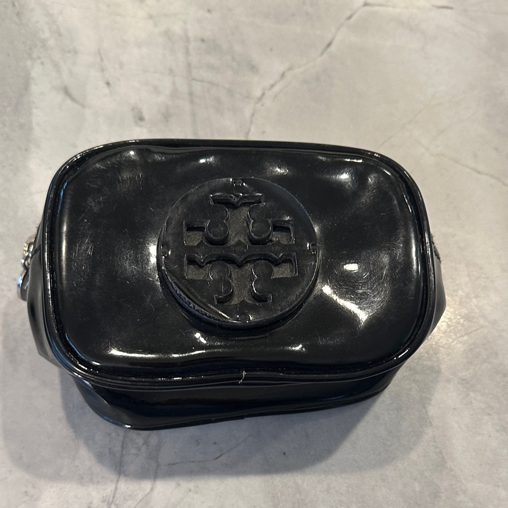 Tory Burch Black Patent Leather Pouch